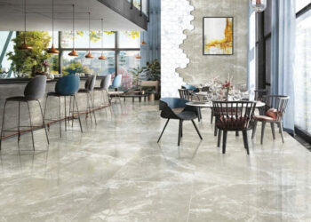 Top 5 mẫu gạch lát nền phòng khách vân đá mới nhất